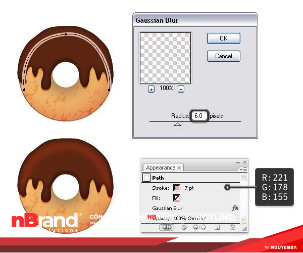 [Tutorial] Vẽ bánh donut bằng Illustrator 20230324 Kon Tum 7